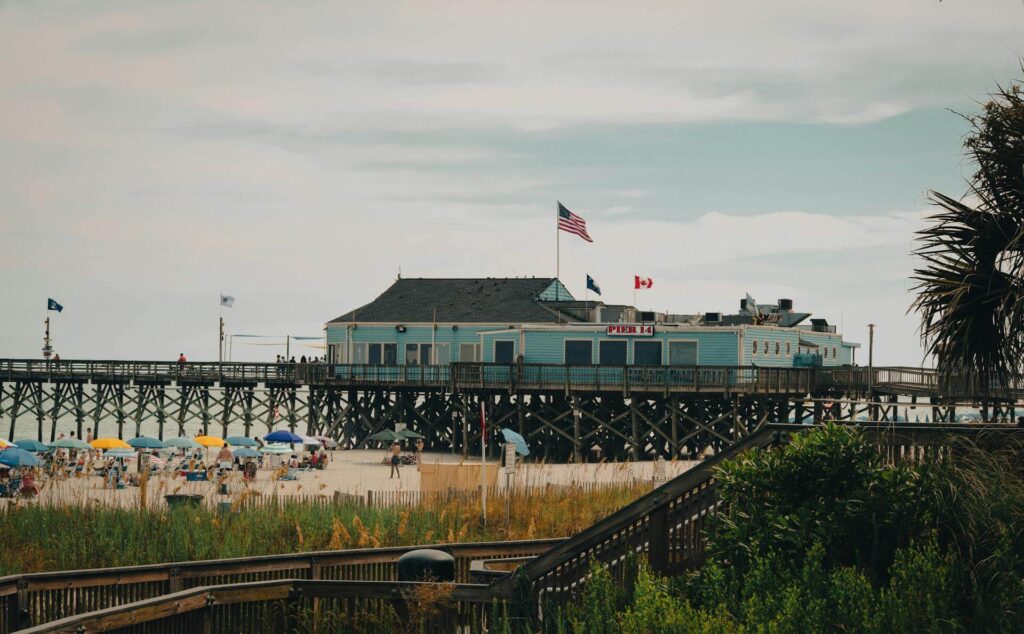 Myrtle Beach SC Daytime Pier Beach Image