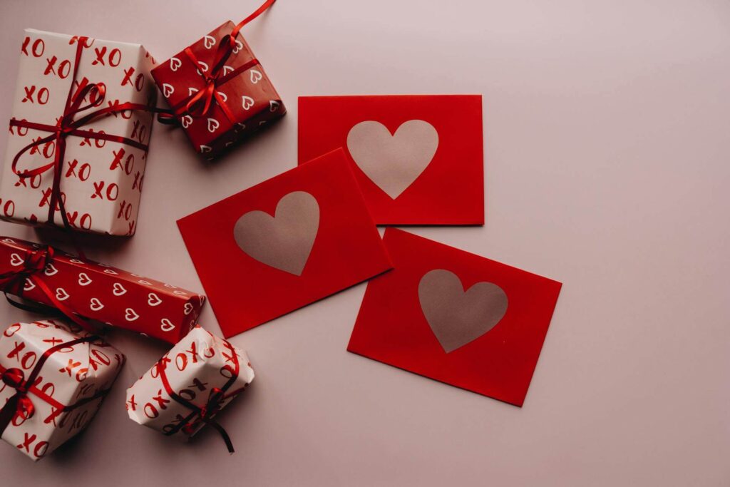 Valentine's Day Hearts Cards Storage Image